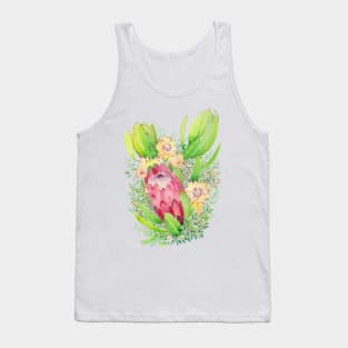 Flower bouquet with protea watercolour Tank Top